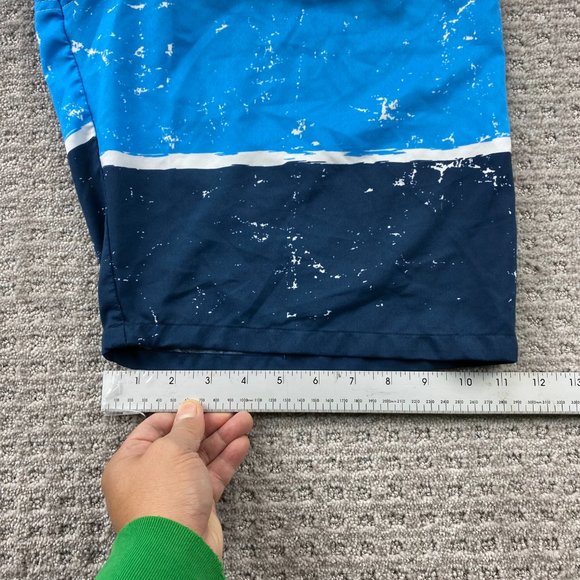 Vintage Corona Extra Beer Swim Trunks Men Medium M White Yellow Blue Stripes 90s - Picture 13 of 13